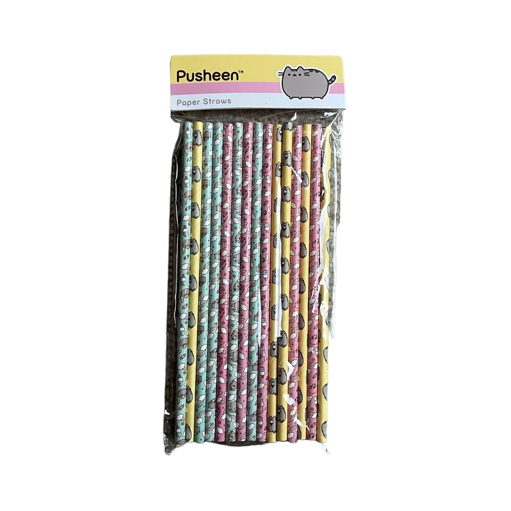 Pusheen Paper Straws